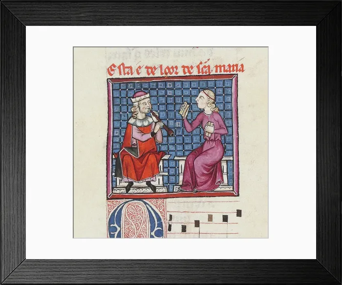 Framed Print : Illustration from the codex of the Cantigas de Santa Maria, c. 1280. Creator: Anonymous Framed Print : Illustration from the codex of the Cantigas de Santa Maria, c. 1280. Creator: Anonymous
