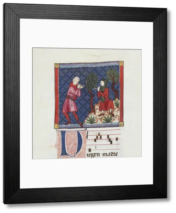 Framed Print : Illustration from the codex of the Cantigas de Santa Maria, c. 1280. Creator: Anonymous Framed Print : Illustration from the codex of the Cantigas de Santa Maria, c. 1280. Creator: Anonymous