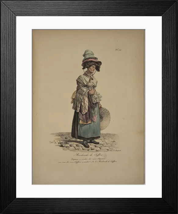 Framed Print : Rag seller. From the Series Cris de Paris (The Cries of Paris), 1815. Creator: Vernet, Carle (1758-1836). Rag seller. From the Series Cris de Paris (The Cries of Paris), 1815. Creator: Vernet, Carle (1758-1836) Framed Print : Rag seller. From the Series Cris de Paris (The Cries of Paris), 1815. Creator: Vernet, Carle (1758-1836). Rag seller. From the Series Cris de Paris (The Cries of Paris), 1815. Creator: Vernet, Carle (1758-1836)