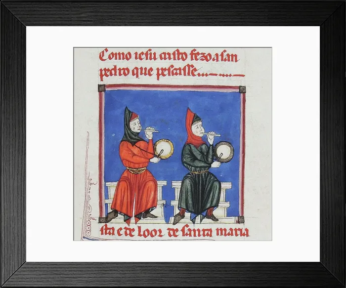Framed Print : Illustration from the codex of the Cantigas de Santa Maria, c. 1280. Creator: Anonymous Framed Print : Illustration from the codex of the Cantigas de Santa Maria, c. 1280. Creator: Anonymous