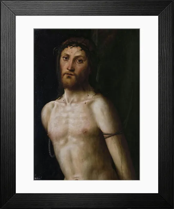 Framed Print : Christ at the Column, 15th century. Creator: Costa, Lorenzo (1460-1535) Framed Print : Christ at the Column, 15th century. Creator: Costa, Lorenzo (1460-1535)
