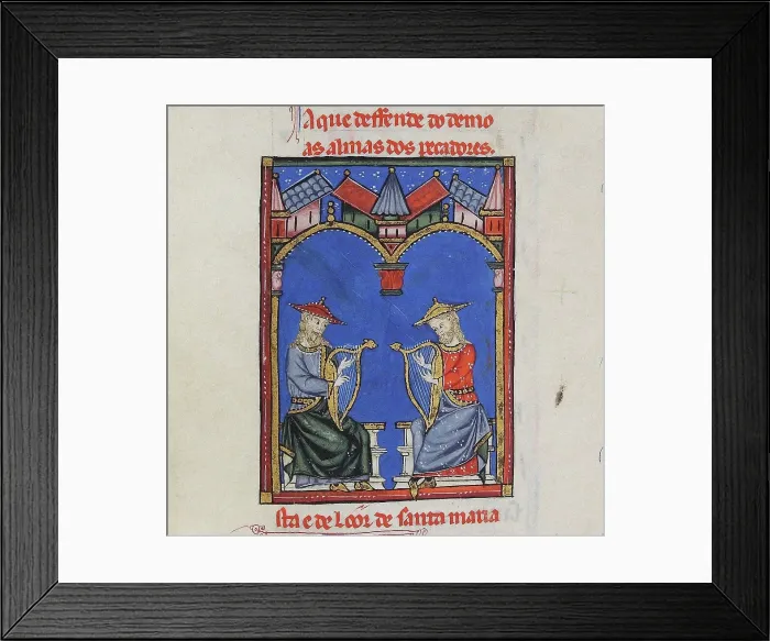 Framed Print : Illustration from the codex of the Cantigas de Santa Maria, c. 1280. Creator: Anonymous Framed Print : Illustration from the codex of the Cantigas de Santa Maria, c. 1280. Creator: Anonymous