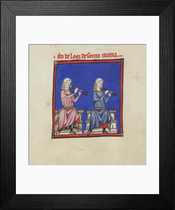 Framed Print : Illustration from the codex of the Cantigas de Santa Maria, c. 1280. Creator: Anonymous Framed Print : Illustration from the codex of the Cantigas de Santa Maria, c. 1280. Creator: Anonymous