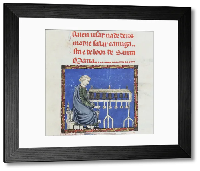 Framed Print : Illustration from the codex of the Cantigas de Santa Maria, c. 1280. Creator: Anonymous Framed Print : Illustration from the codex of the Cantigas de Santa Maria, c. 1280. Creator: Anonymous