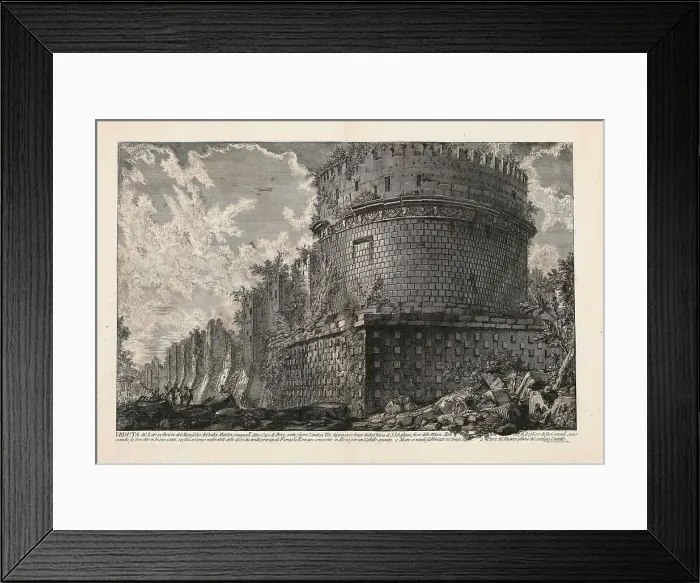 Framed Print : The Tomb of Caecilia Metella (From the Series Le Antichità Romane'), 1784. Creator: Piranesi, Giovanni Battista (1720-1778). The Tomb of Caecilia Metella (From the Series Le Antichità Romane'), 1784 Framed Print : The Tomb of Caecilia Metella (From the Series Le Antichità Romane'), 1784. Creator: Piranesi, Giovanni Battista (1720-1778). The Tomb of Caecilia Metella (From the Series Le Antichità Romane'), 1784