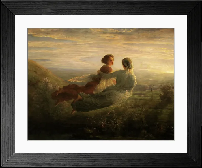 Framed Print : Le Poème de l'âme (Poem of the Soul). Le Vol de l'âme (The flight of the soul), 1854. Creator: Janmot, Louis (1814-1892) Framed Print : Le Poème de l'âme (Poem of the Soul). Le Vol de l'âme (The flight of the soul), 1854. Creator: Janmot, Louis (1814-1892)