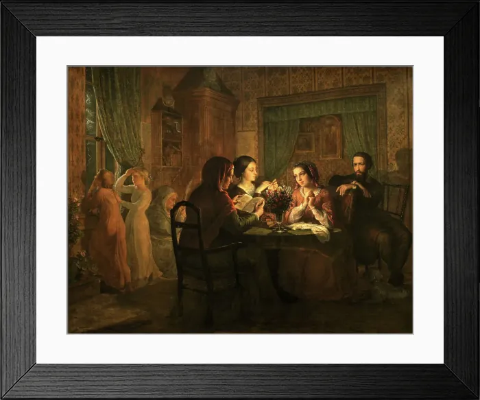Framed Print : Le Poème de l'âme (Poem of the Soul). Le toit paternel (Fatherly roof), 1848-1849. Creator: Janmot, Louis (1814-1892) Framed Print : Le Poème de l'âme (Poem of the Soul). Le toit paternel (Fatherly roof), 1848-1849. Creator: Janmot, Louis (1814-1892)
