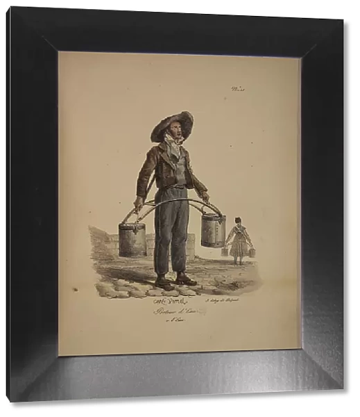 Water Bearer. From the Series 'Cris de Paris' (The Cries of Paris), 1815. Creator: Vernet, Carle (1758-1836). Water Bearer. From the Series 'Cris de Paris' (The Cries of Paris), 1815. Creator: Vernet, Carle (1758-1836)