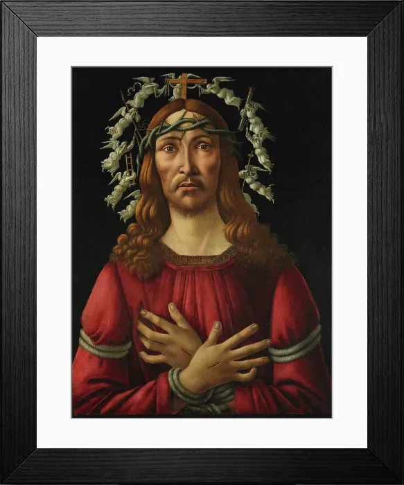 Framed Print : The Man of Sorrows, c. 1500. Creator: Botticelli, Sandro (1445-1510) Framed Print : The Man of Sorrows, c. 1500. Creator: Botticelli, Sandro (1445-1510)