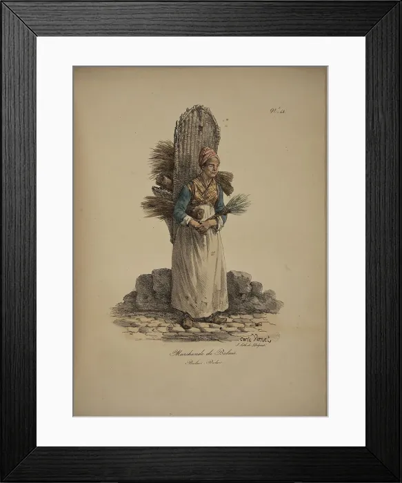 Framed Print : Broom seller. From the Series Cris de Paris (The Cries of Paris), 1815. Creator: Vernet, Carle (1758-1836). Broom seller. From the Series Cris de Paris (The Cries of Paris), 1815. Creator: Vernet, Carle (1758-1836) Framed Print : Broom seller. From the Series Cris de Paris (The Cries of Paris), 1815. Creator: Vernet, Carle (1758-1836). Broom seller. From the Series Cris de Paris (The Cries of Paris), 1815. Creator: Vernet, Carle (1758-1836)