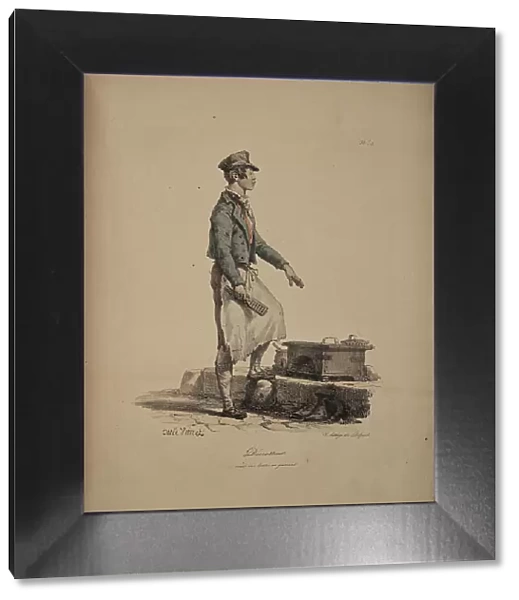 Shoeshiner. From the Series 'Cris de Paris' (The Cries of Paris), 1815. Creator: Vernet, Carle (1758-1836). Shoeshiner. From the Series 'Cris de Paris' (The Cries of Paris), 1815. Creator: Vernet, Carle (1758-1836)