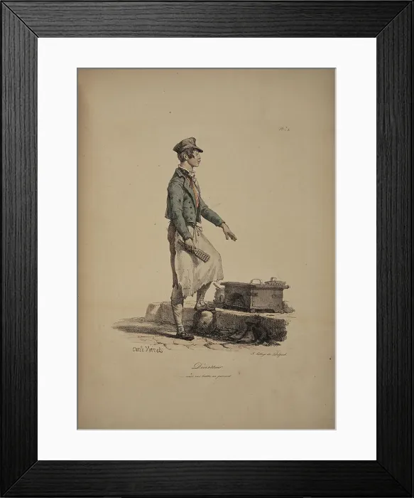 Framed Print : Shoeshiner. From the Series Cris de Paris (The Cries of Paris), 1815. Creator: Vernet, Carle (1758-1836). Shoeshiner. From the Series Cris de Paris (The Cries of Paris), 1815. Creator: Vernet, Carle (1758-1836) Framed Print : Shoeshiner. From the Series Cris de Paris (The Cries of Paris), 1815. Creator: Vernet, Carle (1758-1836). Shoeshiner. From the Series Cris de Paris (The Cries of Paris), 1815. Creator: Vernet, Carle (1758-1836)