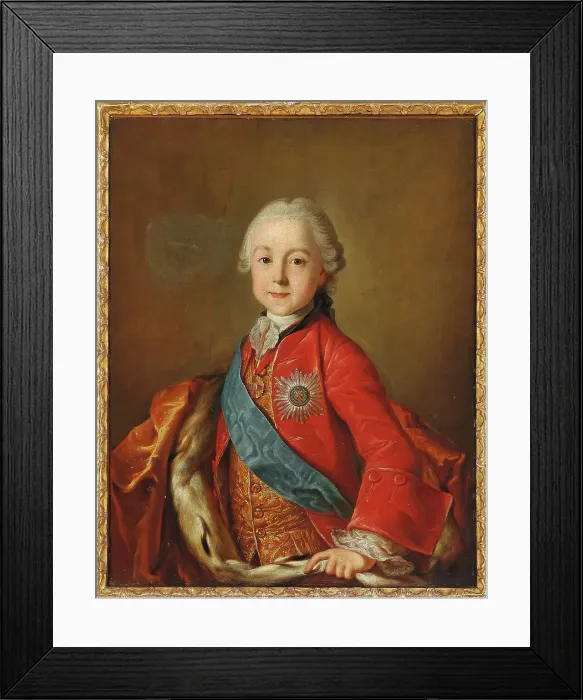 Framed Print : Portrait of Tsar Paul I of Russia (1754-1801) as Zarevich, Second Half of the 18th cen.. Creator: Rotari, Pietro Antonio (1707-1762) Framed Print : Portrait of Tsar Paul I of Russia (1754-1801) as Zarevich, Second Half of the 18th cen.. Creator: Rotari, Pietro Antonio (1707-1762)