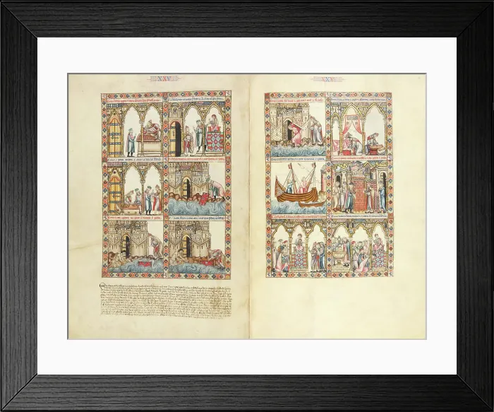 Framed Print : Cantigas de Santa Maria - Codex Rico, ca 1280-1284. Creator: Anonymous Framed Print : Cantigas de Santa Maria - Codex Rico, ca 1280-1284. Creator: Anonymous