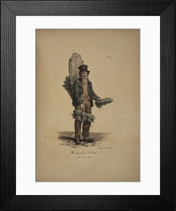 Framed Print : Salad seller. From the Series Cris de Paris (The Cries of Paris), 1815. Creator: Vernet, Carle (1758-1836). Salad seller. From the Series Cris de Paris (The Cries of Paris), 1815. Creator: Vernet, Carle (1758-1836) Framed Print : Salad seller. From the Series Cris de Paris (The Cries of Paris), 1815. Creator: Vernet, Carle (1758-1836). Salad seller. From the Series Cris de Paris (The Cries of Paris), 1815. Creator: Vernet, Carle (1758-1836)