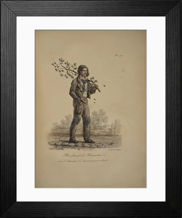 Framed Print : Cockchafer seller. From the Series Cris de Paris (The Cries of Paris), 1815. Creator: Vernet, Carle (1758-1836). Cockchafer seller. From the Series Cris de Paris (The Cries of Paris), 1815. Creator: Vernet, Carle (1758-1836) Framed Print : Cockchafer seller. From the Series Cris de Paris (The Cries of Paris), 1815. Creator: Vernet, Carle (1758-1836). Cockchafer seller. From the Series Cris de Paris (The Cries of Paris), 1815. Creator: Vernet, Carle (1758-1836)
