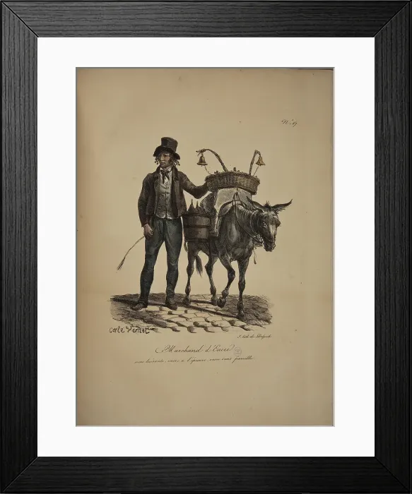 Framed Print : Ink Dealer. From the Series Cris de Paris (The Cries of Paris), 1815. Creator: Vernet, Carle (1758-1836). Ink Dealer. From the Series Cris de Paris (The Cries of Paris), 1815. Creator: Vernet, Carle (1758-1836) Framed Print : Ink Dealer. From the Series Cris de Paris (The Cries of Paris), 1815. Creator: Vernet, Carle (1758-1836). Ink Dealer. From the Series Cris de Paris (The Cries of Paris), 1815. Creator: Vernet, Carle (1758-1836)