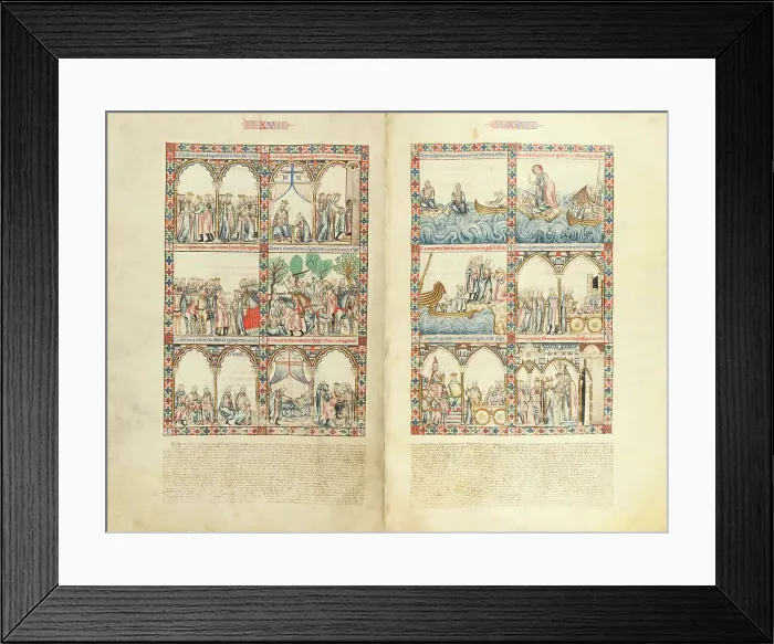 Framed Print : Cantigas de Santa Maria - Codex Rico, ca 1280-1284. Creator: Anonymous Framed Print : Cantigas de Santa Maria - Codex Rico, ca 1280-1284. Creator: Anonymous