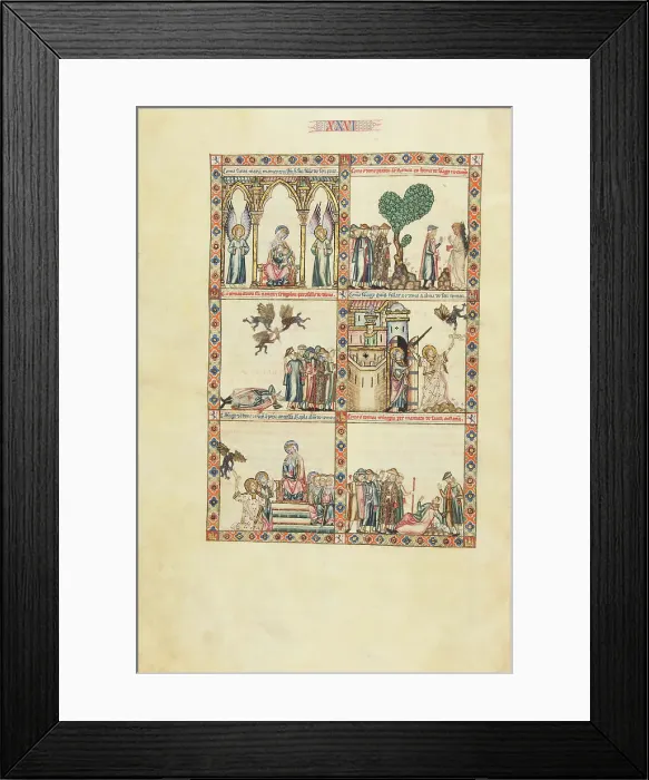 Framed Print : Cantigas de Santa Maria - Codex Rico, ca 1280-1284. Creator: Anonymous Framed Print : Cantigas de Santa Maria - Codex Rico, ca 1280-1284. Creator: Anonymous