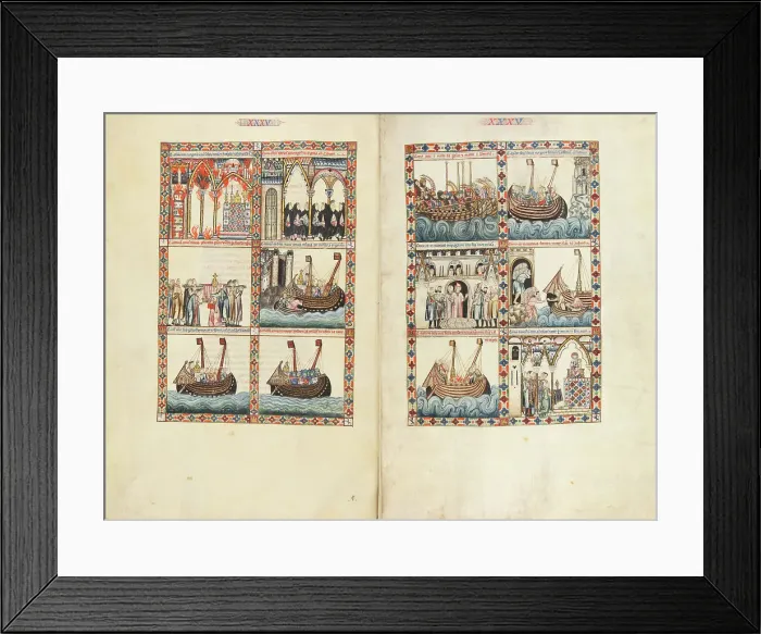 Framed Print : Cantigas de Santa Maria - Codex Rico, ca 1280-1284. Creator: Anonymous Framed Print : Cantigas de Santa Maria - Codex Rico, ca 1280-1284. Creator: Anonymous