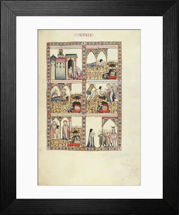 Framed Print : Cantigas de Santa Maria - Codex Rico, ca 1280-1284. Creator: Anonymous Framed Print : Cantigas de Santa Maria - Codex Rico, ca 1280-1284. Creator: Anonymous