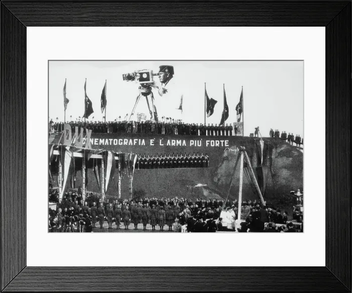 Framed Print : Rome, 28 April 1937. Mussolini inaugurates the Cinecittà studios... 1937. Creator: Anonymous Framed Print : Rome, 28 April 1937. Mussolini inaugurates the Cinecittà studios... 1937. Creator: Anonymous