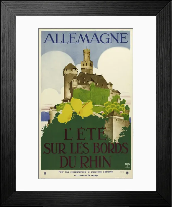 Framed Print : Allemagne. L'Eté sur les bords du Rhin, ca 1935. Creator: Hohlwein, Ludwig (1874-1949) Framed Print : Allemagne. L'Eté sur les bords du Rhin, ca 1935. Creator: Hohlwein, Ludwig (1874-1949)