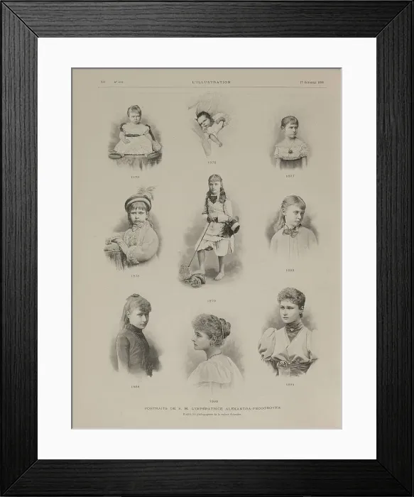 Framed Print : Portraits of Empress Alexandra Fyodorovna of Russia (1872-1918), 1896. Creator: Anonymous Framed Print : Portraits of Empress Alexandra Fyodorovna of Russia (1872-1918), 1896. Creator: Anonymous