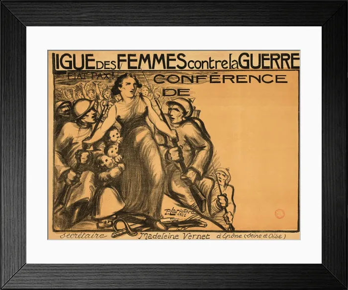 Framed Print : Ligue des femmes contre la guerre, 1922. Creator: Larivière, Pierre (1883-1932) Framed Print : Ligue des femmes contre la guerre, 1922. Creator: Larivière, Pierre (1883-1932)