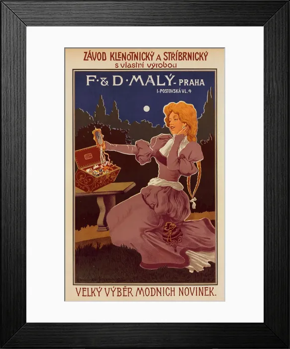 Framed Print : Jewelry & bijouterie, Prague, 1900. Creator: Unknown artist. Jewelry & bijouterie, Prague, 1900. Creator: Unknown artist Framed Print : Jewelry & bijouterie, Prague, 1900. Creator: Unknown artist. Jewelry & bijouterie, Prague, 1900. Creator: Unknown artist