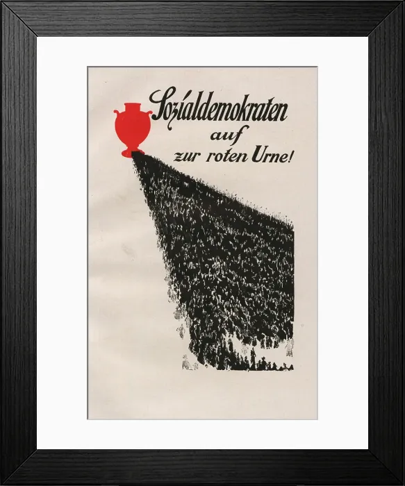 Framed Print : Social Democrats go to the red ballot box!, 1919. Creator: Scheurich, Paul (1883-1945) Framed Print : Social Democrats go to the red ballot box!, 1919. Creator: Scheurich, Paul (1883-1945)