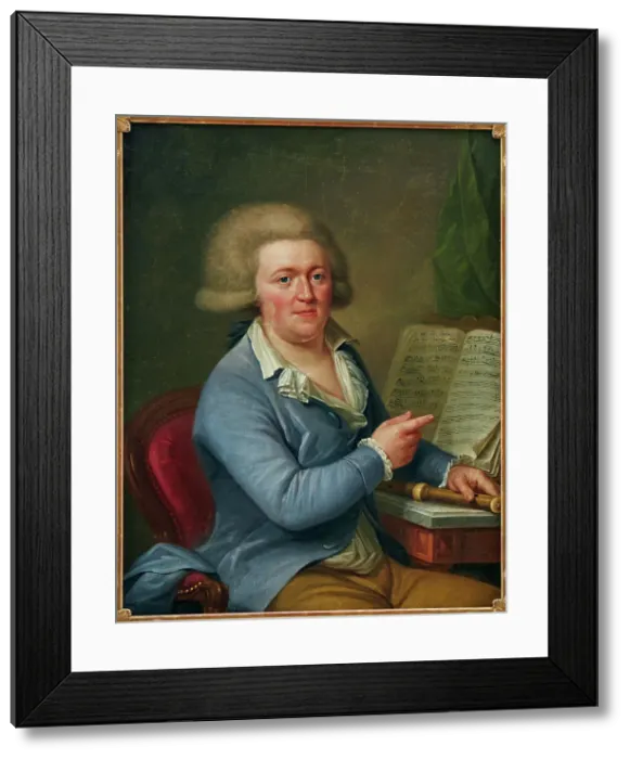 Framed Print : Portrait of the composer Francesco Antonio Uttini (1723-1795), 1780. Creator: Wertmüller, Adolf Ulrik (1751-1811) Framed Print : Portrait of the composer Francesco Antonio Uttini (1723-1795), 1780. Creator: Wertmüller, Adolf Ulrik (1751-1811)