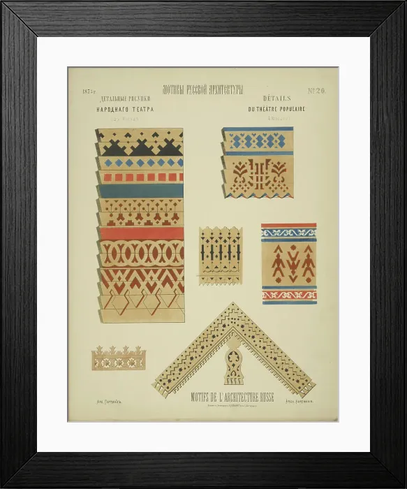 Framed Print : Design details of the People's Theater in Moscow, 1874. Creator: Hartmann, Wiktor Alexandrowitsch (1834-1873). Design details of the People's Theater in Moscow, 1874. Creator: Hartmann, Wiktor Alexandrowitsch (1834-1873) Framed Print : Design details of the People's Theater in Moscow, 1874. Creator: Hartmann, Wiktor Alexandrowitsch (1834-1873). Design details of the People's Theater in Moscow, 1874. Creator: Hartmann, Wiktor Alexandrowitsch (1834-1873)