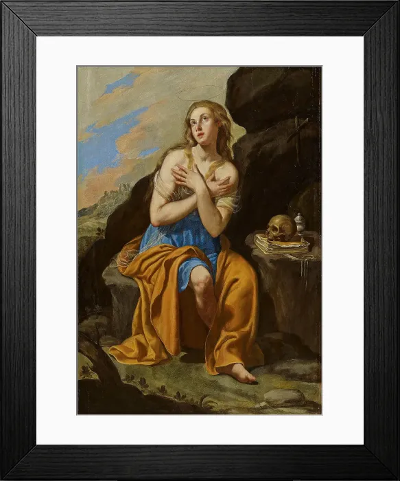Framed Print : Saint Mary Magdalene, ca 1650-1654. Creator: Gentileschi, Artemisia (1598-1653) Framed Print : Saint Mary Magdalene, ca 1650-1654. Creator: Gentileschi, Artemisia (1598-1653)