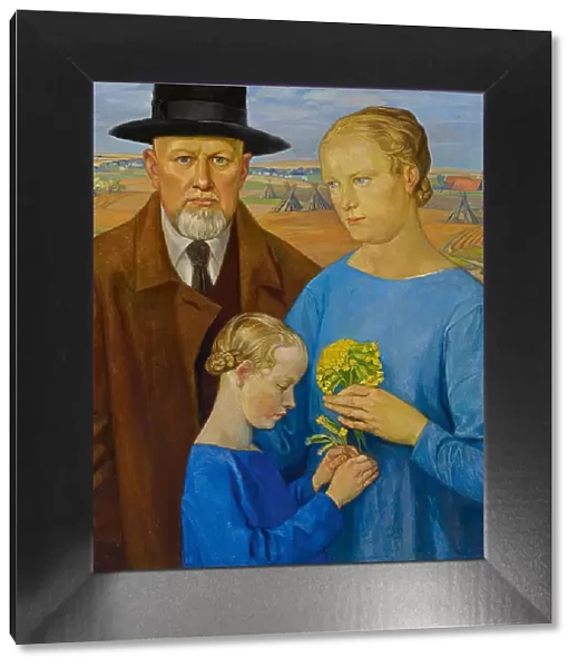 Self-portrait of the artist with his family. Creator: Schiestl, Rudolf (1878-1931)