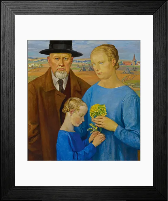 Framed Print : Self-portrait of the artist with his family. Creator: Schiestl, Rudolf (1878-1931) Framed Print : Self-portrait of the artist with his family. Creator: Schiestl, Rudolf (1878-1931)