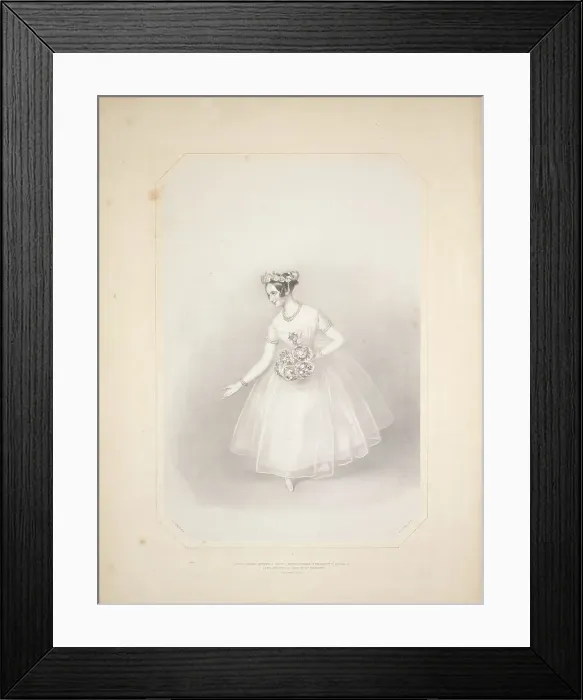 Framed Print : Souvenir d'adieu de Marie Taglioni, 1845. Creator: Anonymous Framed Print : Souvenir d'adieu de Marie Taglioni, 1845. Creator: Anonymous