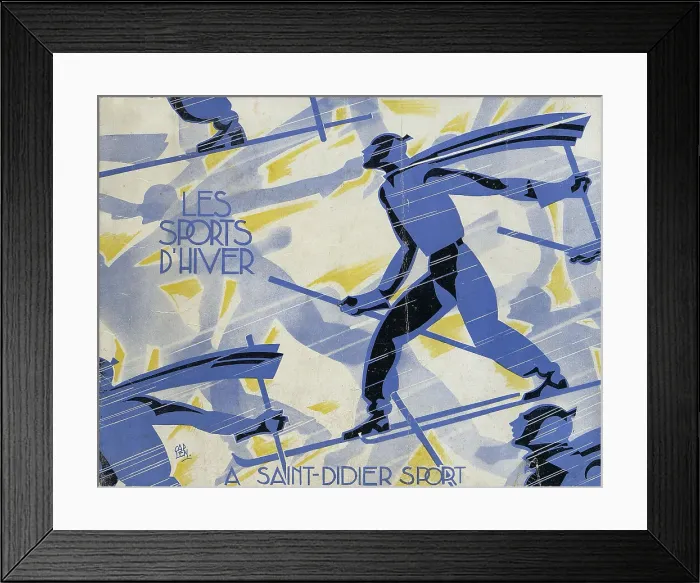 Framed Print : Les sports d'hiver à Saint-Didier Sport, 1935. Creator: Caplen (active 1920s-1930s) Framed Print : Les sports d'hiver à Saint-Didier Sport, 1935. Creator: Caplen (active 1920s-1930s)