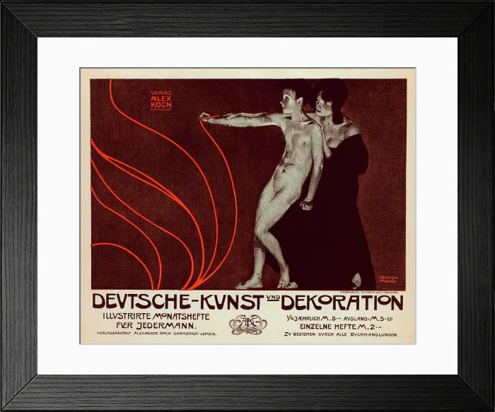 Framed Print : German art and decoration, 1898. Creator: Witzel, Joseph Rudolf (1867-1924) Framed Print : German art and decoration, 1898. Creator: Witzel, Joseph Rudolf (1867-1924)