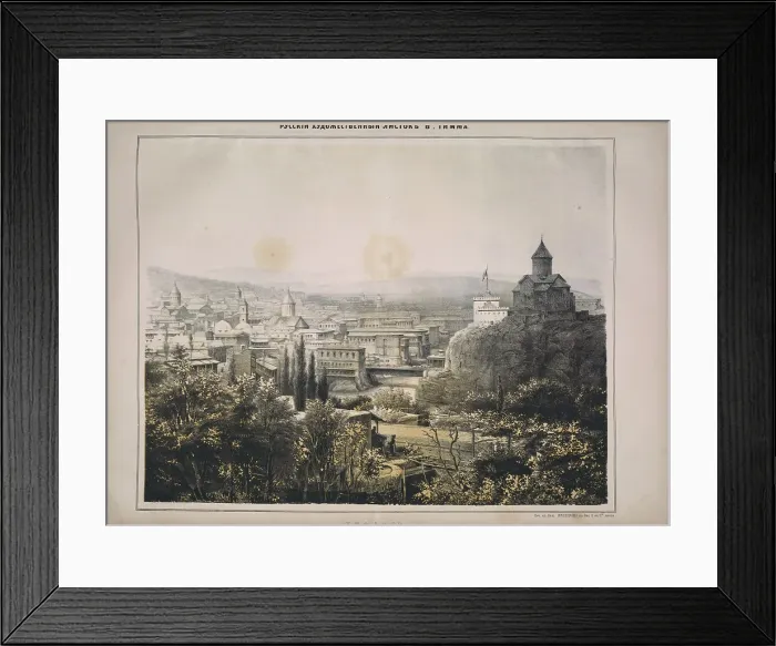 Framed Print : View of Tbilisi, 1850s. Creator: Timm, Wassili (George Wilhelm) (1820-1895) Framed Print : View of Tbilisi, 1850s. Creator: Timm, Wassili (George Wilhelm) (1820-1895)