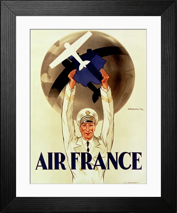 Framed Print : Air France, 1933. Creator: Dransy, Jules Isnard (1883-1945) Framed Print : Air France, 1933. Creator: Dransy, Jules Isnard (1883-1945)
