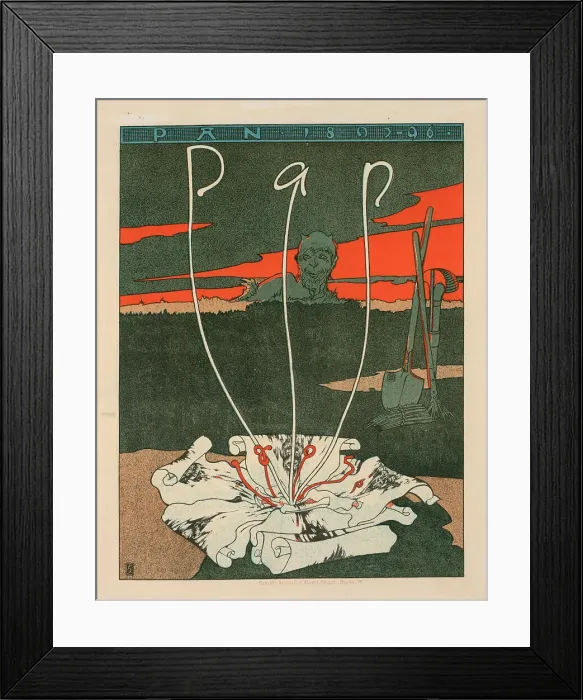Framed Print : Pan. Art and literary magazine, 1895. Creator: Sattler, Joseph Kaspar (1867-1931) Framed Print : Pan. Art and literary magazine, 1895. Creator: Sattler, Joseph Kaspar (1867-1931)