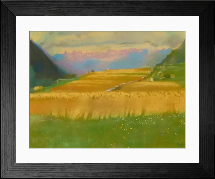 Framed Print : Campi di grano (cornfields), 1945. Creator: Giacometti, Augusto (1877-1947) Framed Print : Campi di grano (cornfields), 1945. Creator: Giacometti, Augusto (1877-1947)