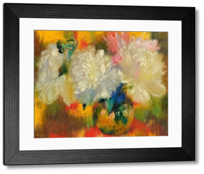 Framed Print : Peonies, 1932. Creator: Giacometti, Augusto (1877-1947) Framed Print : Peonies, 1932. Creator: Giacometti, Augusto (1877-1947)