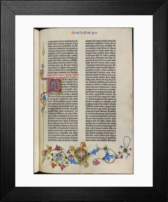 Framed Print : The Gutenberg Bible, 1455. Creator: Unknown artist Framed Print : The Gutenberg Bible, 1455. Creator: Unknown artist