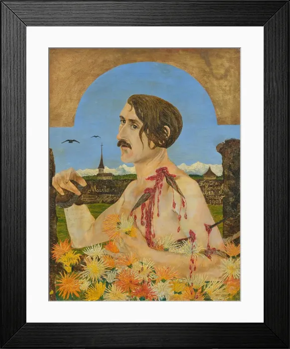 Framed Print : Portrait of William Ritter (1867-1955) as Saint Sebastian, 1903. Creator: Segantini, Mario (1885-1916) Framed Print : Portrait of William Ritter (1867-1955) as Saint Sebastian, 1903. Creator: Segantini, Mario (1885-1916)