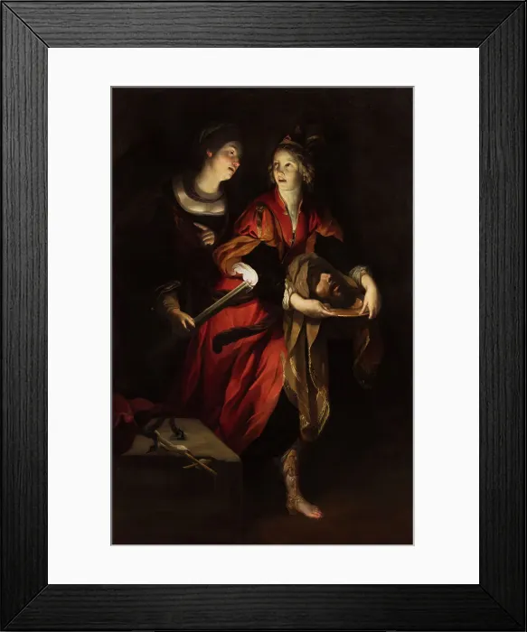 Framed Print : Salome with the head of John the Baptist, c.1620. Creator: Rustici, Francesco (around 1575-1626)