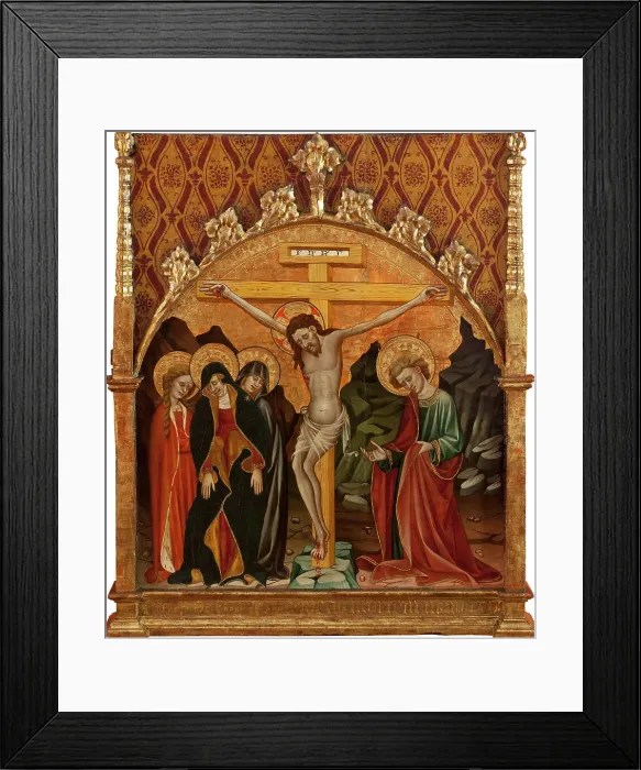Framed Print : The Crucifixion. Creator: Maestro de Torralba Framed Print : The Crucifixion. Creator: Maestro de Torralba