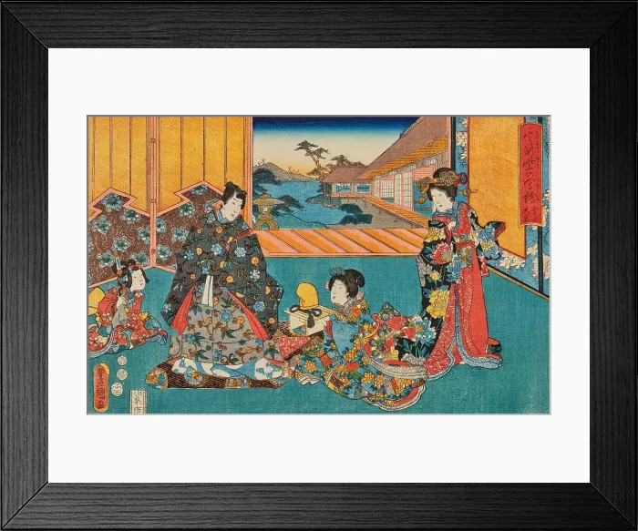 Framed Print : The End (Daibi), from the series The Magic Lanterns of the Red Figure (Sono sugata... 1852. Creator: Kunisada (Toyokuni III.), Utagawa (1786-1865). The End (Daibi), from the series The Magic Lanterns of the Red Figure (Sono sugata) Framed Print : The End (Daibi), from the series The Magic Lanterns of the Red Figure (Sono sugata... 1852. Creator: Kunisada (Toyokuni III.), Utagawa (1786-1865). The End (Daibi), from the series The Magic Lanterns of the Red Figure (Sono sugata)