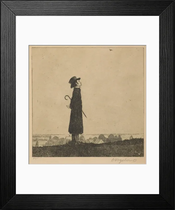 Framed Print : The Lark (self-portrait), 1899. Creator: Vogeler, Heinrich (1872-1942) Framed Print : The Lark (self-portrait), 1899. Creator: Vogeler, Heinrich (1872-1942)